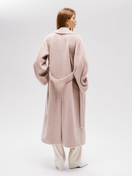 Пальто из альпака на запах с широким рукавом (ИНДИВИДУАЛЬНЫЙ ЗАКАЗ)
