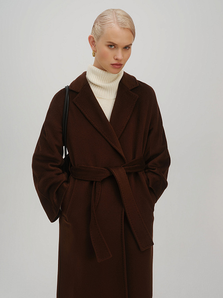 Пальто с широким рукавом с ластовицей из шерсти и кашемира