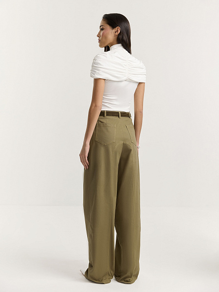 Брюки-бананы из итальянского хлопка Olive Branch
