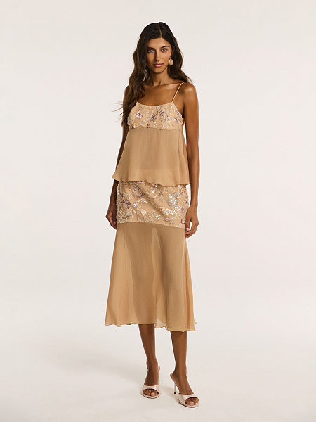 Юбка с вышивкой ручной работы