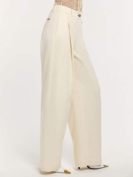 Брюки прямого кроя из итальянского хлопка