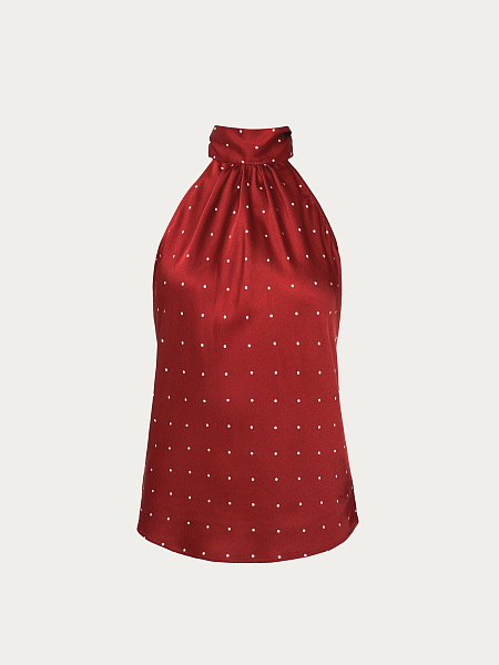 Топ с декоративным шарфом Rosso Secco