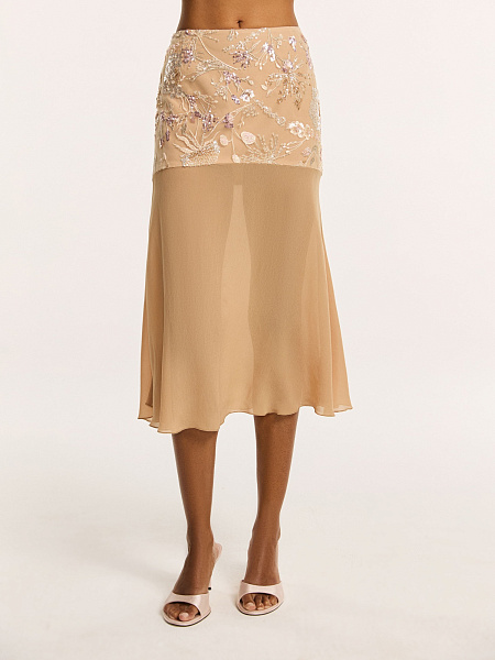 Юбка с вышивкой ручной работы