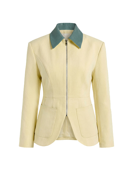 Куртка с отделкой из натуральной кожи