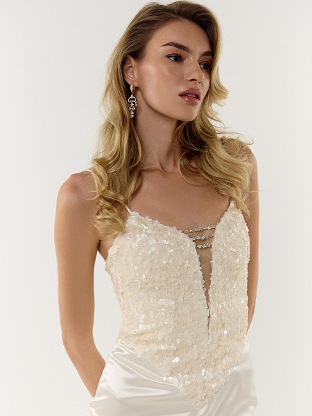 Платье макси с пайетками Carat