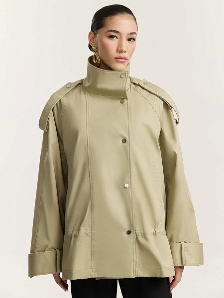 Парка из итальянского хлопка со съемным жилетом