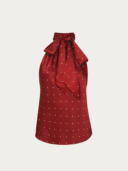 Топ с декоративным шарфом Rosso Secco