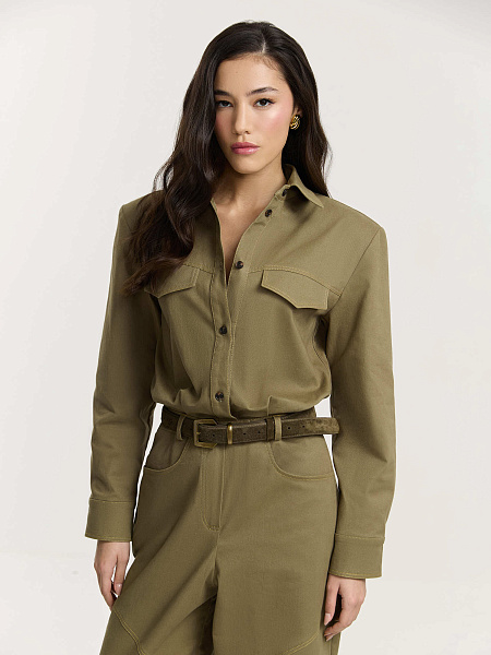 Ремень из натуральной замши Olive Branch