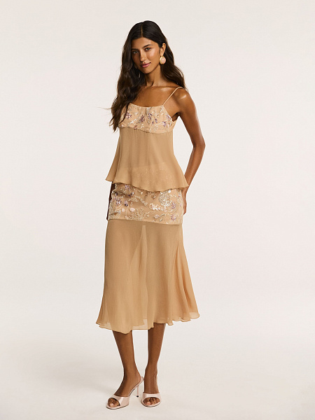 Юбка с вышивкой ручной работы