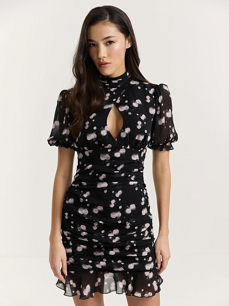 Платье мини Black Flower