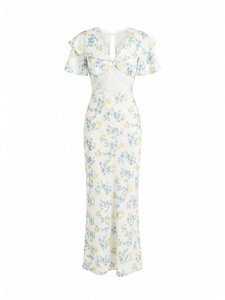 Платье Limone с вставкой из кружева