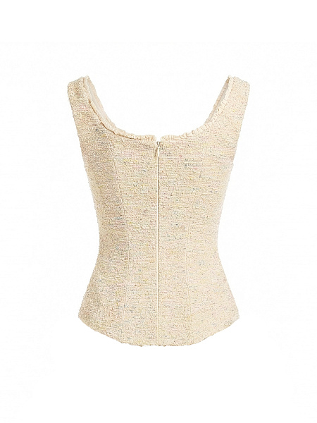 Корсетный топ из итальянского твида