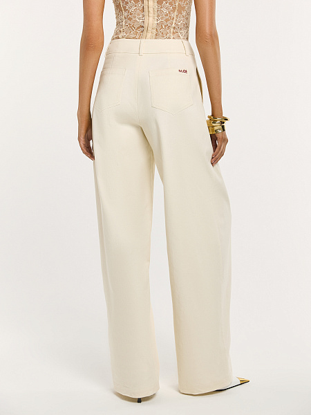 Брюки прямого кроя из итальянского хлопка