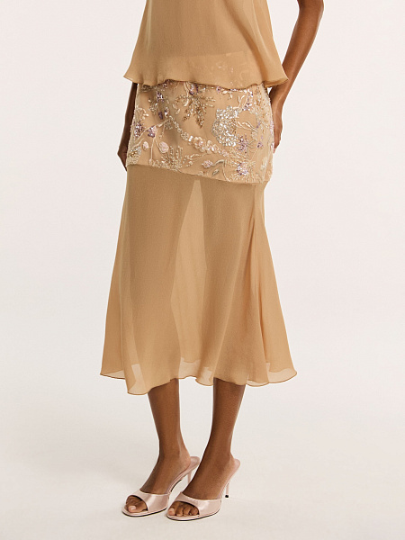 Юбка с вышивкой ручной работы