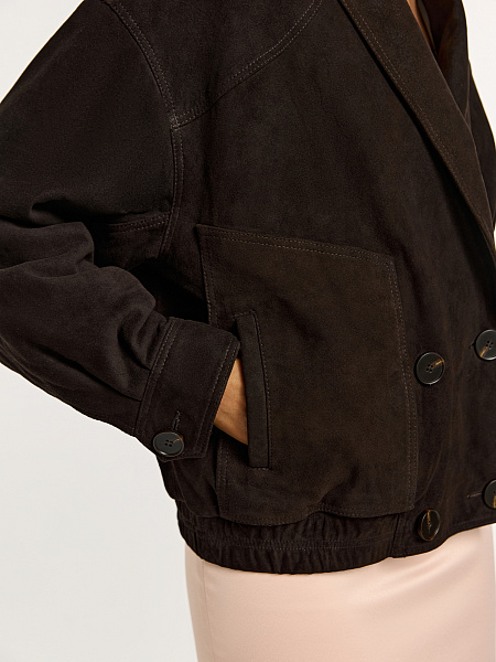 Утепленная куртка из натуральной замши