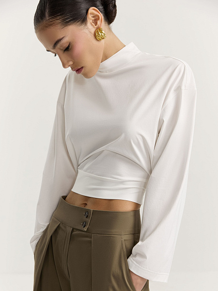 Лонгслив с завязками