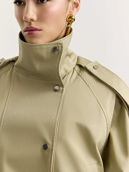 Парка из итальянского хлопка со съемным жилетом