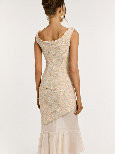 Корсетный топ из итальянского твида