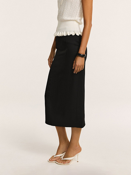 Юбка миди из итальянского льна