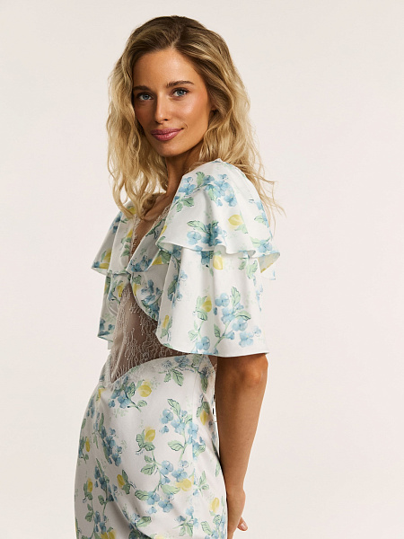 Платье Limone с вставкой из кружева