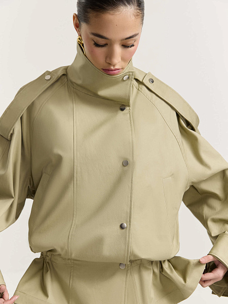 Парка из итальянского хлопка со съемным жилетом