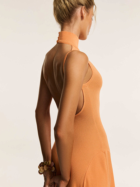 Платье из итальянской вискозы с открытой спинкой