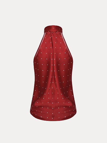 Топ с декоративным шарфом Rosso Secco
